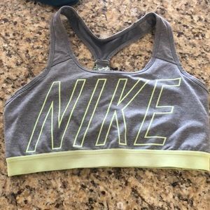 Nike dri fit sports bra large